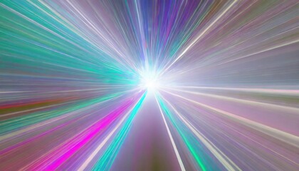 speed of light in neon colors with copy space as background or banner warp speed tunnel