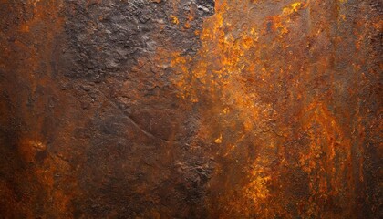 grunge rusty dark orange brown metal steel stone background texture banner panorama