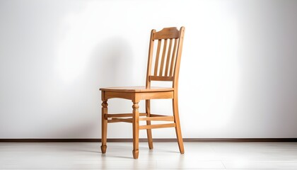 Fototapeta na wymiar Wooden chair isolated on white background,