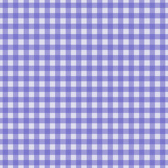 Gingham pattern seamless Plaid repeat in purple and white. Design for print, tartan, gift wrap, textiles, checkered background for tablecloth