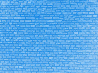 A blue wall formed of small bricks. a good background for a wallpaper for a teenager, a wall for a photo booth or for interior design with an industrial, loft character. 