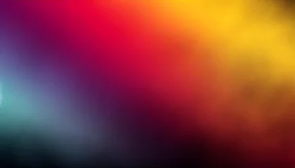 Foto op Aluminium multicolor gradient backdrop a flat lay dark solid colorful red yellow purple vaporwave black flat solid background fog mist smoothr with gradient flat material background © Deanne