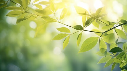 Obraz premium green foliage leaves background