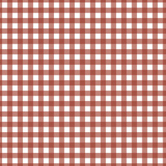 Gingham pattern seamless Plaid repeat in brown and white. Design for print, tartan, gift wrap, textiles, checkered background for tablecloth