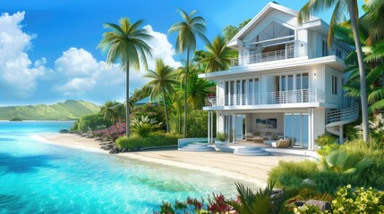 waves beach vacation house
