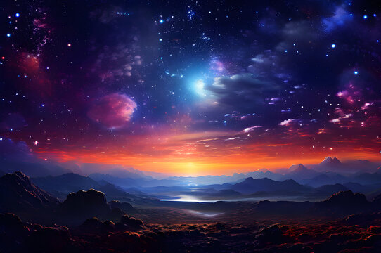 tarry Wonder: Vast Cosmos Illuminated with Infinite Stars