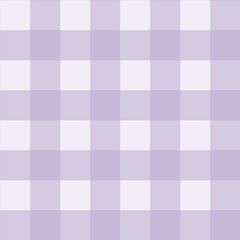Gingham pattern seamless Plaid repeat in purple and white. Design for print, tartan, gift wrap, textiles, checkered background for tablecloth