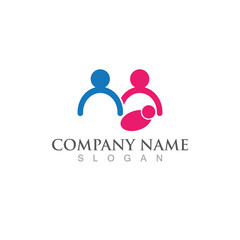 Community and adoption logo and symbol vector image