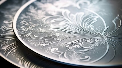 luxury plate silver background