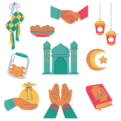 Playful Colorful Ramadan Illustration