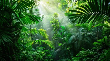 Tropical rainforest canopy background