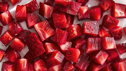 sweet diced strawberry