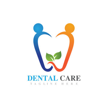 Dental care logo vector icon design image