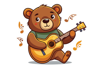 Naklejka premium Illustration of a cute bear