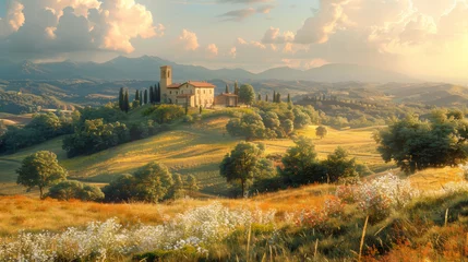 Papier Peint photo Toscane Tuscany Italy landscape