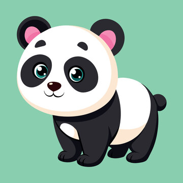 Cute Panda Vector Illustration