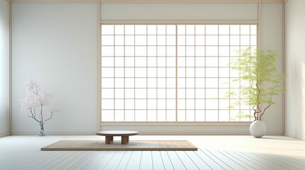 Fototapeta na wymiar design white japanese background