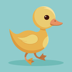 Cute Baby Duck Vector Illustration 