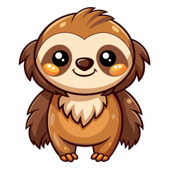 Cute Sloth Vector Illustration Cartoon 