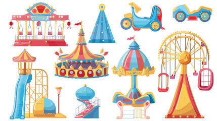Amusement park facilities theme elements 
