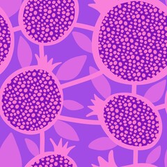 Summer fruit seamless pomegranate pattern for wrapping paper and fabrics and linens and kids clothes print
