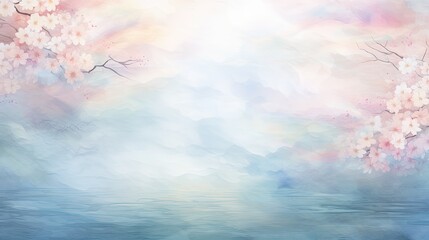 calm watercolor zen background