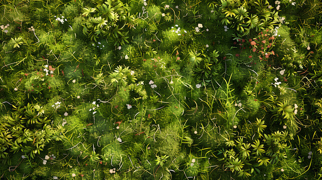 Close-Up View of Lush Green Plants