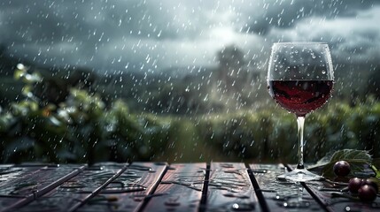 red rain wine - obrazy, fototapety, plakaty
