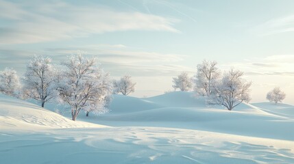 Fototapeta na wymiar winter snowy hill