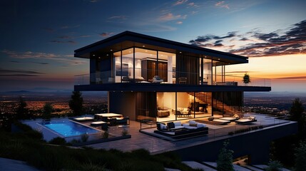 Fototapeta premium minimalist modern house background