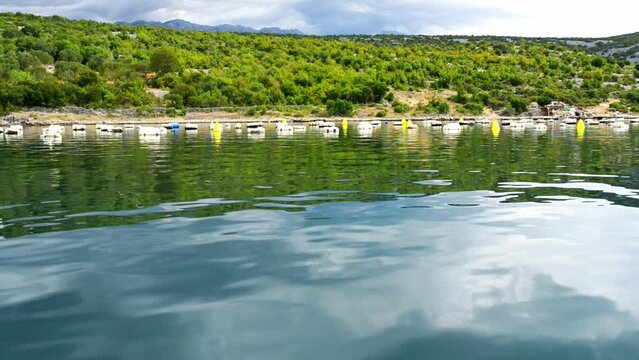 shore of Novigrad sea in Zadar County, Croatia