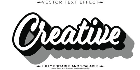 Editable stylish text effect, editable modern lettering typography font style