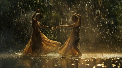 freedom dance in the rain