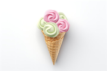  Sweet Indulgence: Colorful Ice Cream Cone