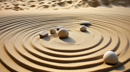 Fototapeta na wymiar peaceful sand zen background