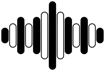 audio illustration sound silhouette voice logo vocal icon music outline microphone speech wave technology vector t shirt radio sticker media shape of wave technology for vector graphic background