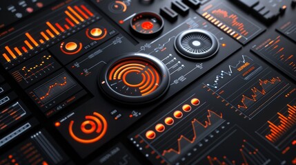 Obraz premium Graphical representation of data in diverse formats for clear visualization and analysis