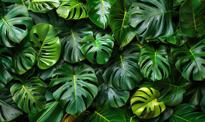 Fototapeta na wymiar Palm leaves beautiful natural background