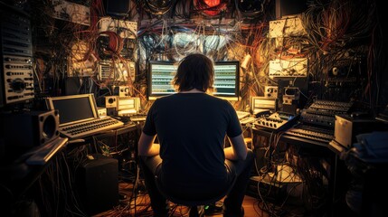 Fototapeta premium groove electronic music background