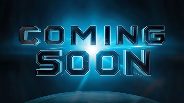 bold capital letters that read “COMING SOON” overlaid on a dark background - exciting announcement of an upcoming event or release