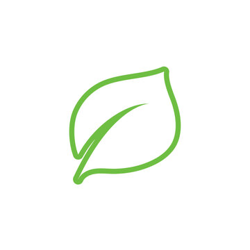  leaf logo green ecology nature element vector image