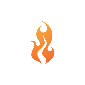 Fire flame logo vector illustration desig