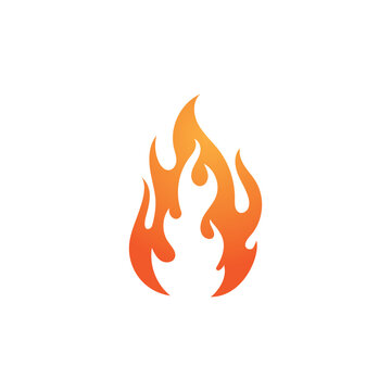 Fire flame logo vector illustration desig