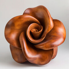 wooden rose. Generative AI