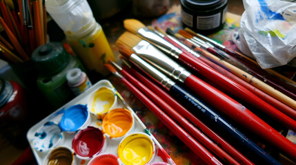 acrylic paints, chalk, colors, work blog, drawing on the days at home alone or with children, artistic activity.