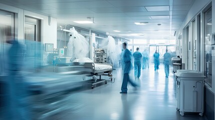 emergency hospital blurred room - obrazy, fototapety, plakaty