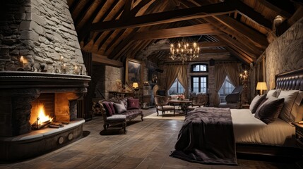 Obraz na płótnie Canvas glamorous luxury interior room