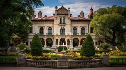 Fototapeta na wymiar luxury view mansion building