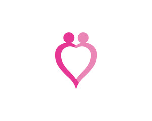  love family care logo and symbols template