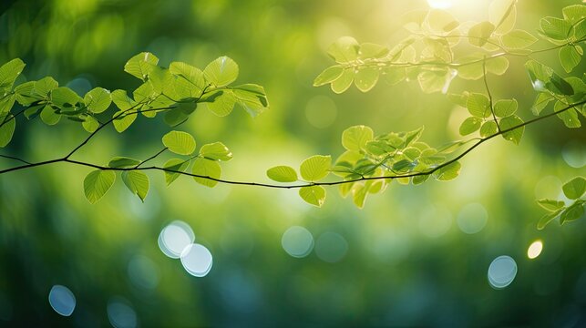 greenery bokeh nature background